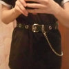 Fashion Women Punk Chain Fashion Belt Adjustable Black Double/Single Eyelet Grommet Leather Buckle Belt | Vimost Shop.