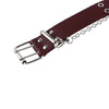 Fashion Women Punk Chain Fashion Belt Adjustable Black Double/Single Eyelet Grommet Leather Buckle Belt | Vimost Shop.