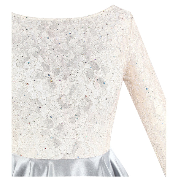 Half Sleeve Sequin See Through Formal Party Long Evening Dresses | Vimost Shop.