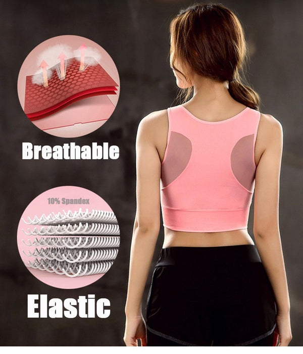 Sexy Back Yoga Bra Solid Cross Sports Tank Top Fast Dry Vest | Vimost Shop.