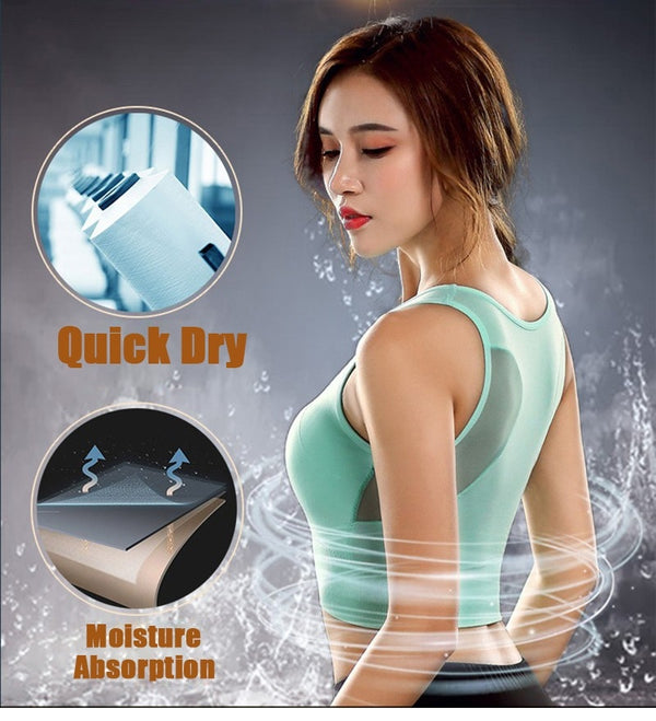 Sexy Back Yoga Bra Solid Cross Sports Tank Top Fast Dry Vest | Vimost Shop.