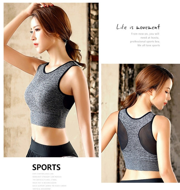 Sexy Back Yoga Bra Solid Cross Sports Tank Top Fast Dry Vest | Vimost Shop.