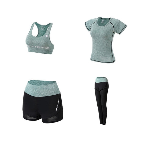 5Pcs Women's Yoga Sets Outdoor Running Yoga Quick Dry | Vimost Shop.