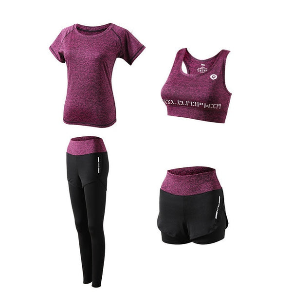 5Pcs Women's Yoga Sets Outdoor Running Yoga Quick Dry | Vimost Shop.