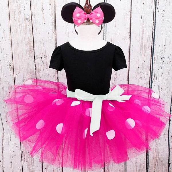 Fancy Baby Girls Clothes Mouse Dress Christmas Costume New Year Carnival Polka Dot Santa Dresses For Girls Holiday Party | Vimost Shop.