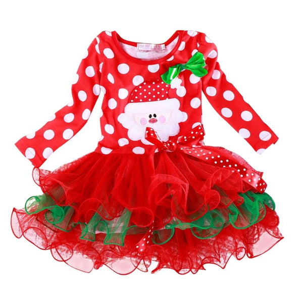 Fancy Baby Girls Clothes Mouse Dress Christmas Costume New Year Carnival Polka Dot Santa Dresses For Girls Holiday Party | Vimost Shop.
