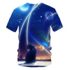 Galaxy Space 3D T Shirt Lovely Kitten Cat Eat Taco Pizza Funny Tops Tee Short Sleeve Summer Shirts | Vimost Shop.