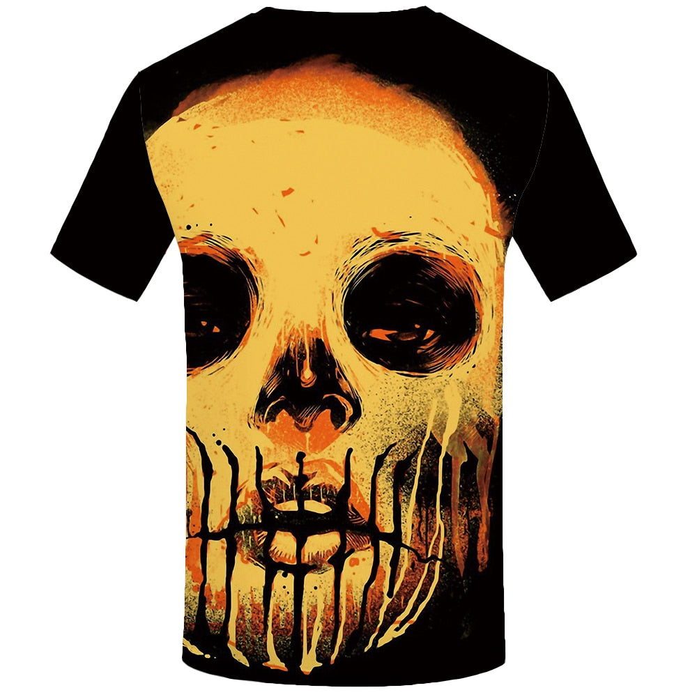 Skull T-shirt Men Flower Tshirts Casual Character Anime Clothes Harajuku Tshirt Printed Animal T-shirts 3d | Vimost Shop.