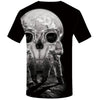Skull T-shirt Men Flower Tshirts Casual Character Anime Clothes Harajuku Tshirt Printed Animal T-shirts 3d | Vimost Shop.