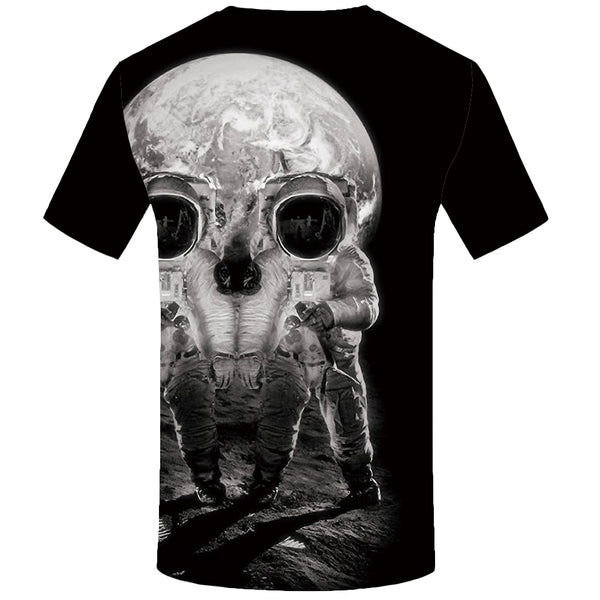 Skull T-shirt Men Flower Tshirts Casual Character Anime Clothes Harajuku Tshirt Printed Animal T-shirts 3d | Vimost Shop.