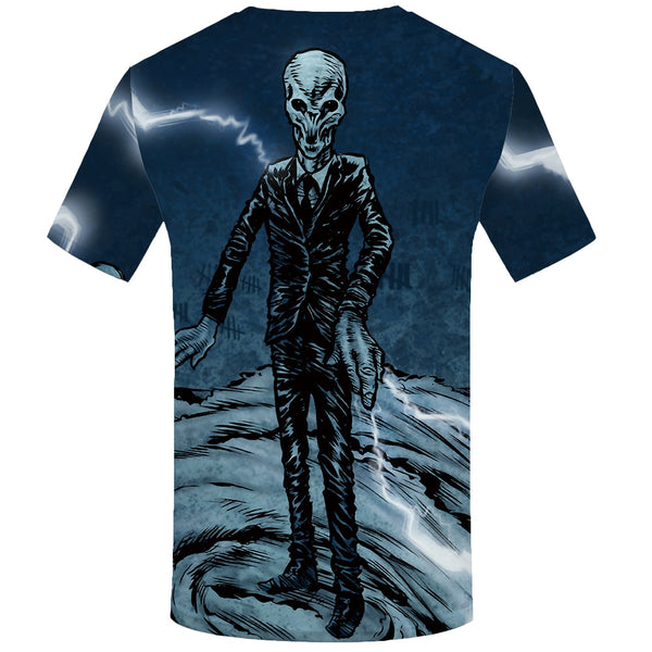 Skull T shirt Men Metal Tshirt Printed Rose Anime Clothes War Shirt Print Harajuku T-shirts 3d Mens Clothing | Vimost Shop.