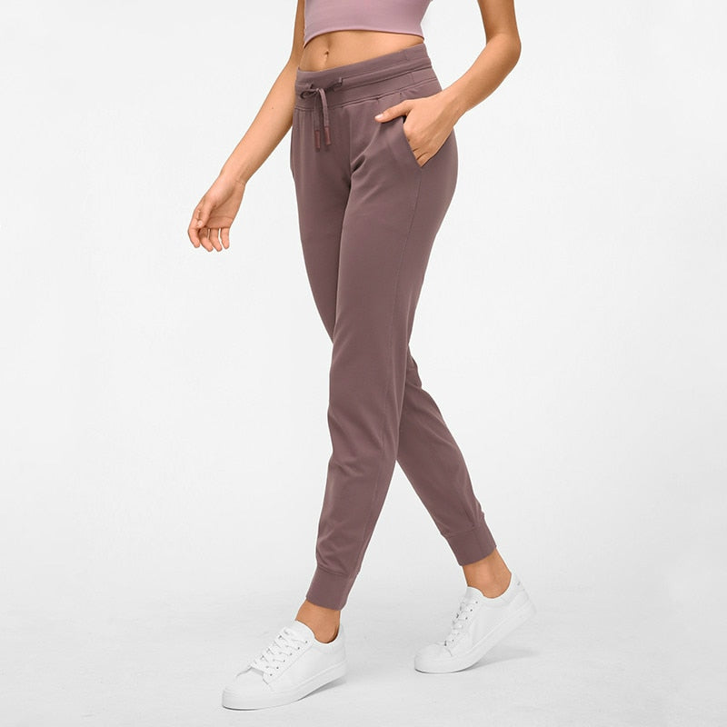 Naked-feel Fabric Workout Sport Joggers Pants Women | Vimost Shop.