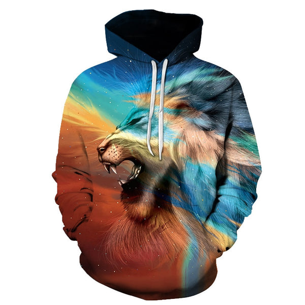 Novelty Flame Lion Hoodie Men's Animal Men's Clothing Flame Hoodie Sweatshirt Sweatshirt 3D Hoodie Sportswear Unisex clothing | Vimost Shop.