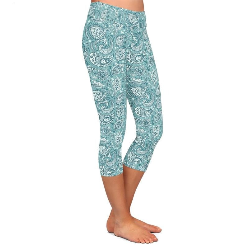 Women Capri Leggings Plus Size High Waist Elastic 220gsm Double Side Brushed Milk Silk Pants Mid-Calf Trousers Fou Summer | Vimost Shop.
