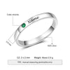 925 Sterling Silver Personalized Name Ring with Birthstone Custom Name Engraved Silver 925 Rings for Women Fine Jewelry | Vimost Shop.