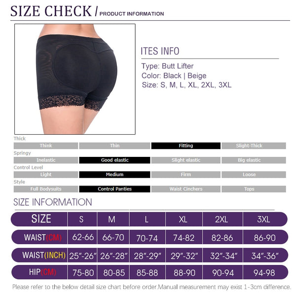FAKE ASS Womens Butt and Hip Enhancer Booty Padded Underwear Panties Body Shaper Seamless Butt Lifter Panty Boyshorts Shapewear | Vimost Shop.
