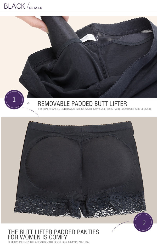FAKE ASS Womens Butt and Hip Enhancer Booty Padded Underwear Panties Body Shaper Seamless Butt Lifter Panty Boyshorts Shapewear | Vimost Shop.
