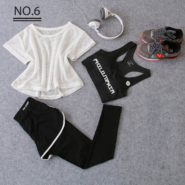 Sportswear 3 Piece Yoga Set Women Gym Cloth Sport Suit | Vimost Shop.