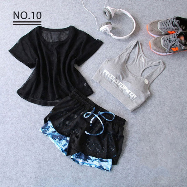 Sportswear 3 Piece Yoga Set Women Gym Cloth Sport Suit | Vimost Shop.