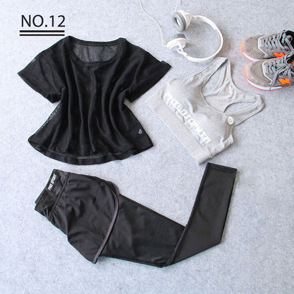 Sportswear 3 Piece Yoga Set Women Gym Cloth Sport Suit | Vimost Shop.