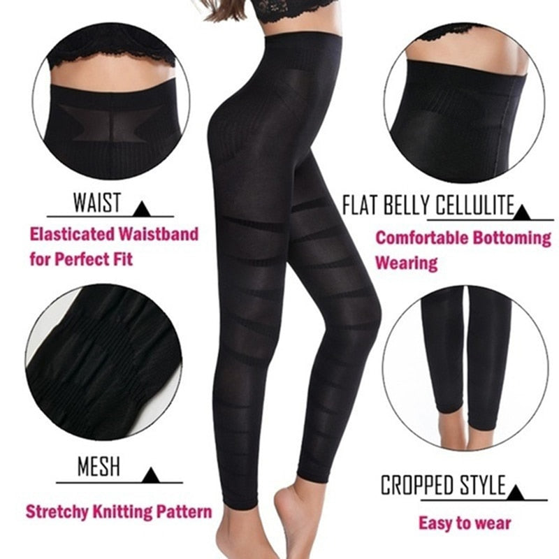 Shapewear Anti Cellulite Compression Leggings Leg Slimming Body Shaper High Waist Tummy Control Panties Thigh Sculpting Slimmer | Vimost Shop.