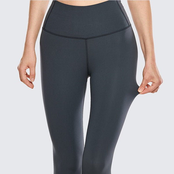 Women's Luxury High Waist Yoga Leggings Sports Capri with Zip Pocket-17 Inches