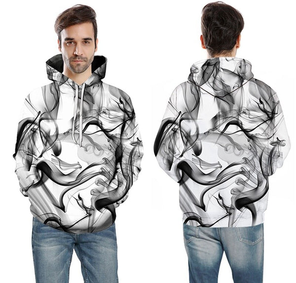 Men/Women 3d Sweatshirts Print Watercolor Dreamy Smoke Lines Thin Style Autumn Winter Hooded Hoodies | Vimost Shop.