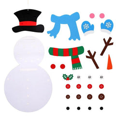 Kids DIY Felt Christmas Tree Snowman Decoration New Year Toys Christmas Gifts for Kids 2018 Christmas Felt Ornaments
