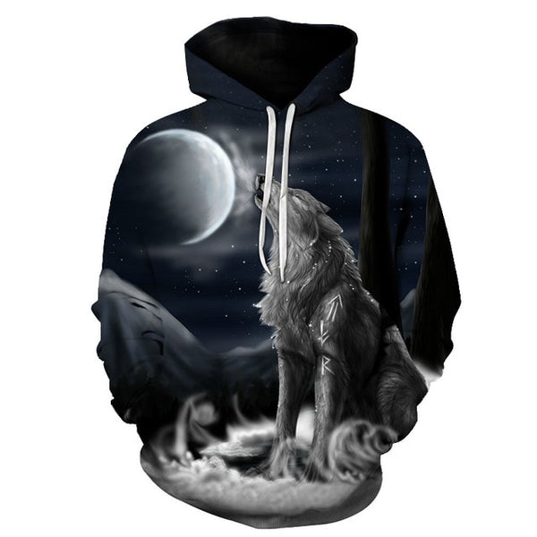 Funny Wolf Hoodies Men 3D Sweatshirts Brand Hooded Pullover Male Tracksuits Unisex | Vimost Shop.