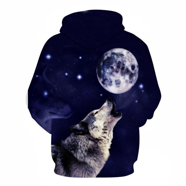 Funny Wolf Hoodies Men 3D Sweatshirts Brand Hooded Pullover Male Tracksuits Unisex | Vimost Shop.
