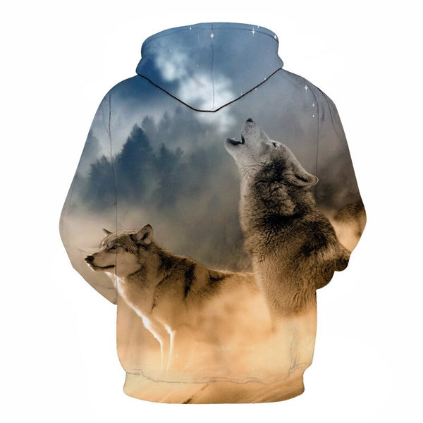 Funny Wolf Hoodies Men 3D Sweatshirts Brand Hooded Pullover Male Tracksuits Unisex | Vimost Shop.