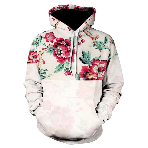 Men/Women autumn winter Hoodies Men's Sweatshirts Rose flower print Sweatshirts Plus Size 5XL Loose pullover Hoodie Tops | Vimost Shop.
