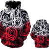 Men/Women autumn winter Hoodies Men's Sweatshirts Rose flower print Sweatshirts Plus Size 5XL Loose pullover Hoodie Tops | Vimost Shop.