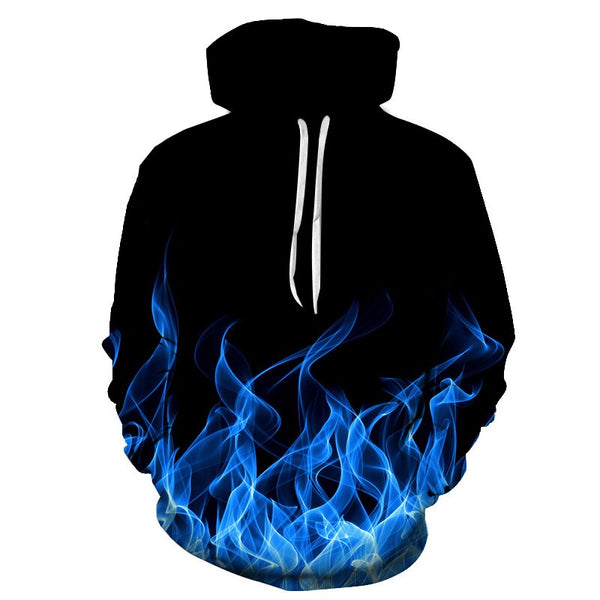 Red flame basketball/hoodie 3D sweatshirt blue flame men's and women's hoodies summer and fall street hoodies | Vimost Shop.