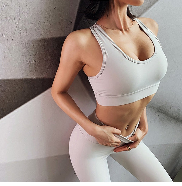 Yoga Crop Top Push up Underwear Gym Running Shockproof Shirt | Vimost Shop.