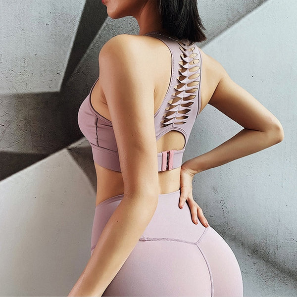 Yoga Crop Top Push up Underwear Gym Running Shockproof Shirt | Vimost Shop.