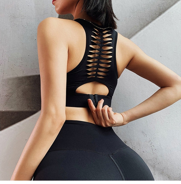 Yoga Crop Top Push up Underwear Gym Running Shockproof Shirt | Vimost Shop.