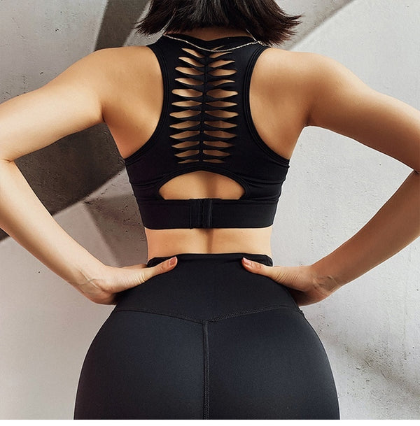 Yoga Crop Top Push up Underwear Gym Running Shockproof Shirt | Vimost Shop.