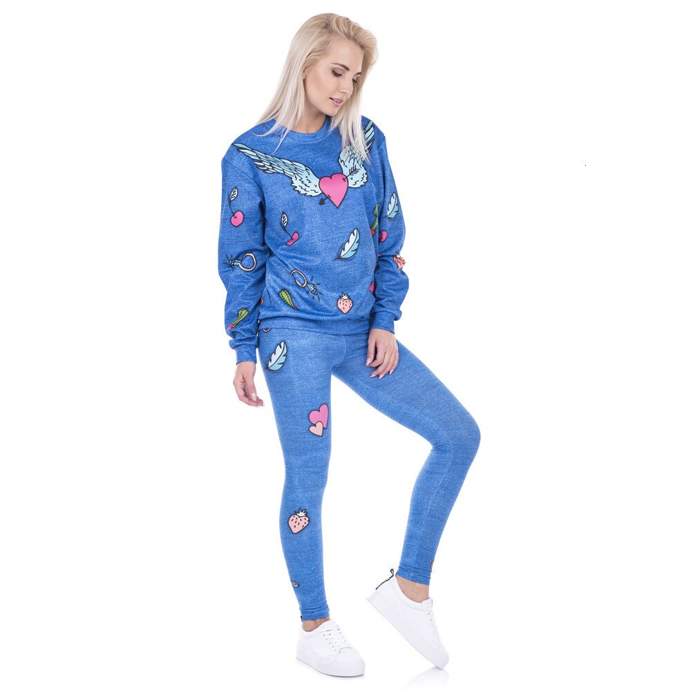 Fashion Legging Female Gang Jeans Design Legins Denim Blue Leggins Printed 100% Brand New Women Leggings Women Pants | Vimost Shop.