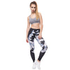 Elegant Women High Waist Legging Camo Black Triangles Printing | Vimost Shop.