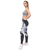 Elegant Women High Waist Legging Camo Black Triangles Printing | Vimost Shop.