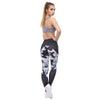 Elegant Women High Waist Legging Camo Black Triangles Printing | Vimost Shop.