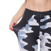 Elegant Women High Waist Legging Camo Black Triangles Printing | Vimost Shop.