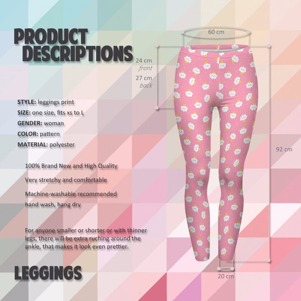 Women High Waist Legging Rincess Cloud Printing Fitness Leggings Fashion Elegant Woman Pants | Vimost Shop.