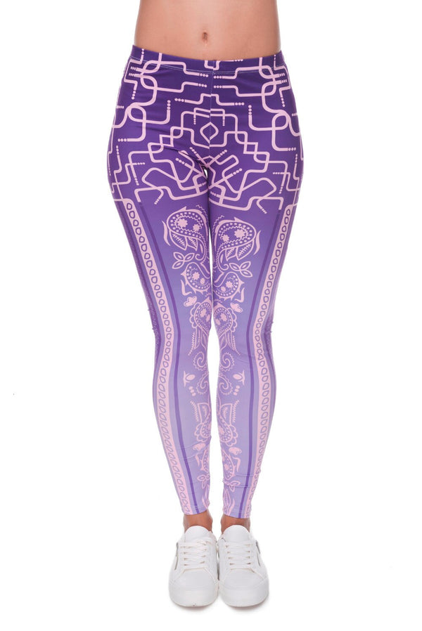 High Elasticity Bandana Printed Womens Fashion Slim Fit Legging Workout Trousers Casual Pants Leggings | Vimost Shop.