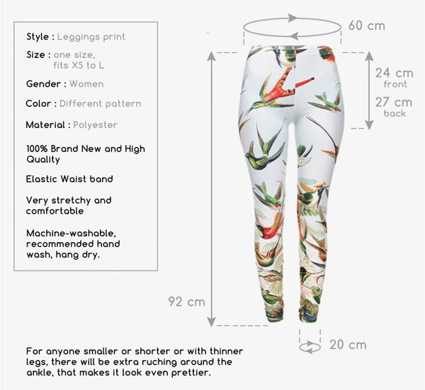 High Quality Birds of Paradise 3D Printing Women Legging Casual Pants Trousers Elasticity Leggings | Vimost Shop.