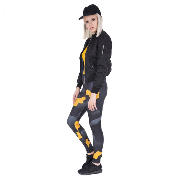 New leggins mujer Orange Gray Camo Printing legging fitness feminina leggins Woman | Vimost Shop.