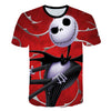 Halloween Printed 3D Short Sleeve Tshirt The Nightmare Before Christmas Cosplay T-Shirt Jack And Sally Slim Design Fashion Tops | Vimost Shop.