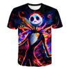 Halloween Printed 3D Short Sleeve Tshirt The Nightmare Before Christmas Cosplay T-Shirt Jack And Sally Slim Design Fashion Tops | Vimost Shop.