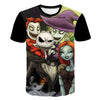 Halloween Printed 3D Short Sleeve Tshirt The Nightmare Before Christmas Cosplay T-Shirt Jack And Sally Slim Design Fashion Tops | Vimost Shop.